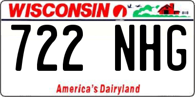WI license plate 722NHG