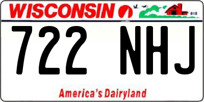 WI license plate 722NHJ