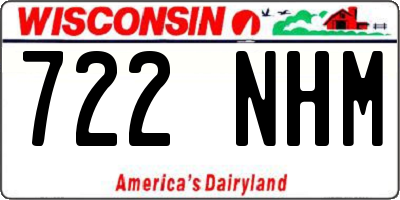 WI license plate 722NHM