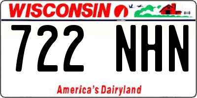 WI license plate 722NHN