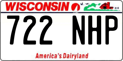 WI license plate 722NHP