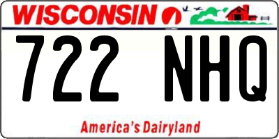 WI license plate 722NHQ