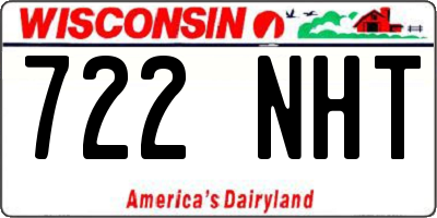 WI license plate 722NHT