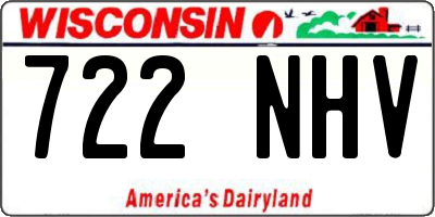 WI license plate 722NHV