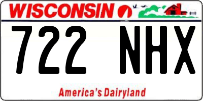 WI license plate 722NHX