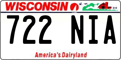 WI license plate 722NIA