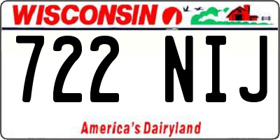 WI license plate 722NIJ