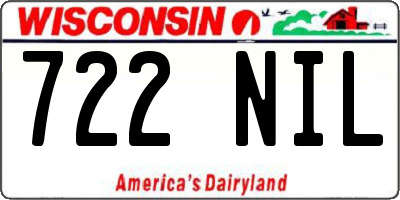 WI license plate 722NIL