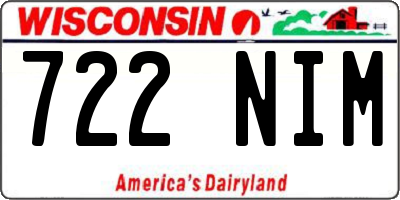 WI license plate 722NIM