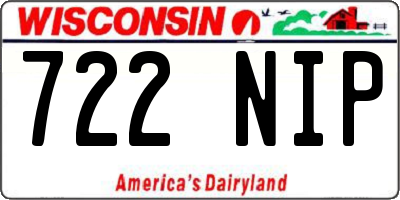 WI license plate 722NIP