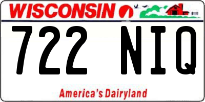 WI license plate 722NIQ