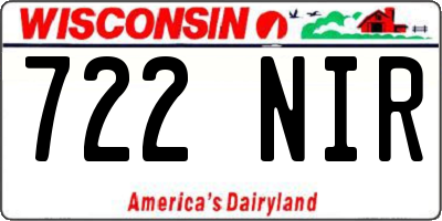 WI license plate 722NIR