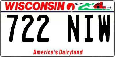 WI license plate 722NIW