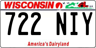 WI license plate 722NIY