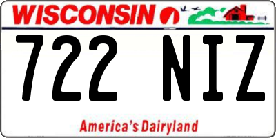WI license plate 722NIZ