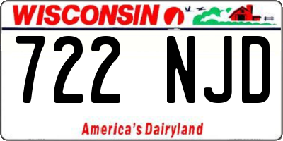 WI license plate 722NJD