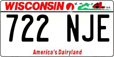 WI license plate 722NJE
