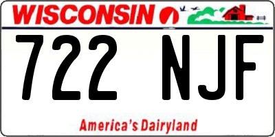 WI license plate 722NJF