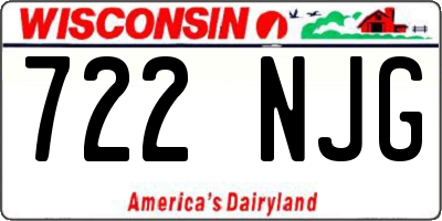 WI license plate 722NJG