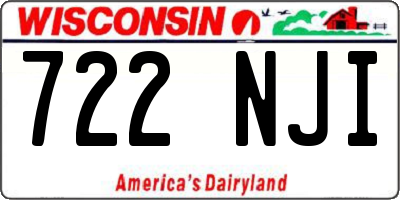 WI license plate 722NJI