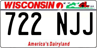 WI license plate 722NJJ