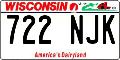 WI license plate 722NJK