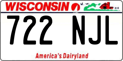 WI license plate 722NJL