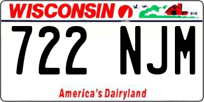 WI license plate 722NJM