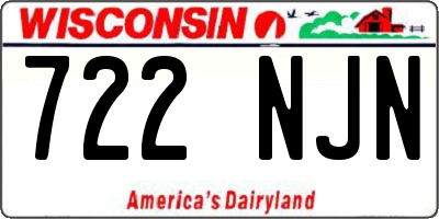 WI license plate 722NJN