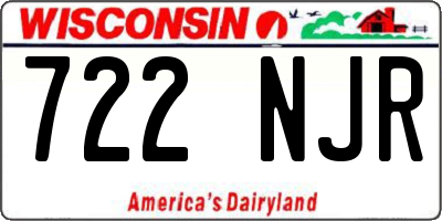 WI license plate 722NJR