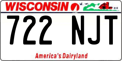 WI license plate 722NJT