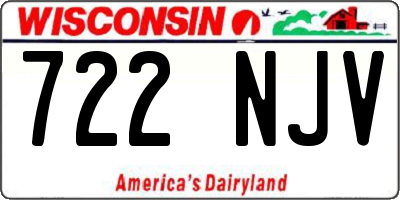 WI license plate 722NJV