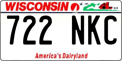 WI license plate 722NKC