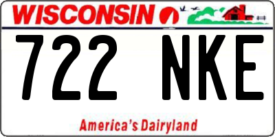 WI license plate 722NKE