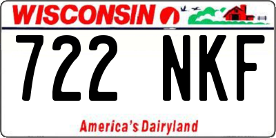WI license plate 722NKF