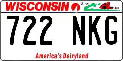 WI license plate 722NKG