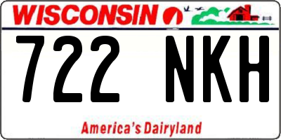 WI license plate 722NKH