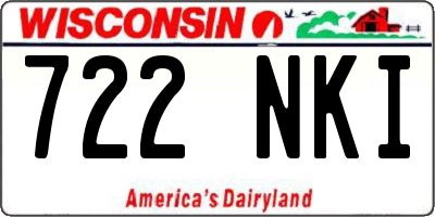 WI license plate 722NKI