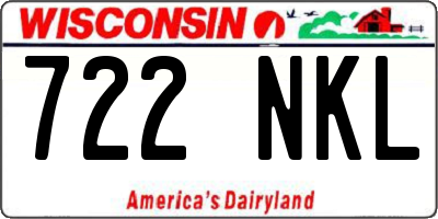 WI license plate 722NKL