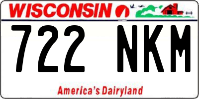 WI license plate 722NKM