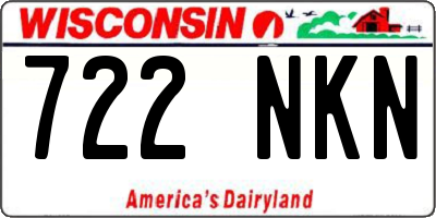 WI license plate 722NKN