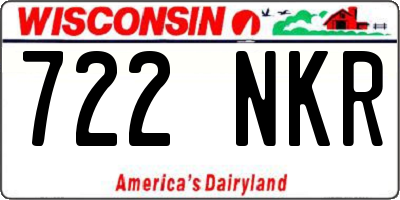 WI license plate 722NKR