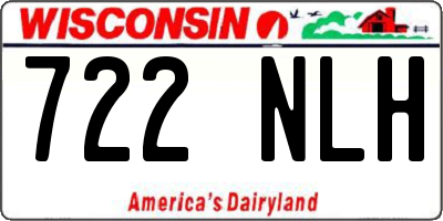 WI license plate 722NLH