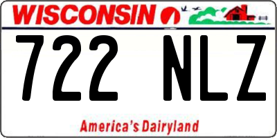 WI license plate 722NLZ