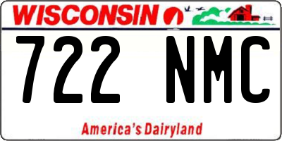 WI license plate 722NMC