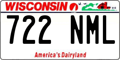 WI license plate 722NML