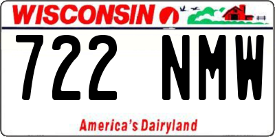 WI license plate 722NMW
