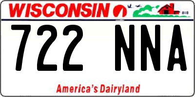 WI license plate 722NNA