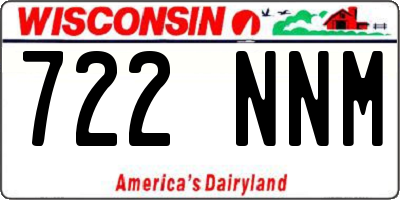 WI license plate 722NNM