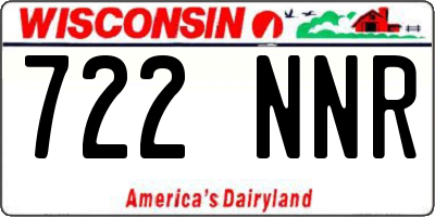 WI license plate 722NNR